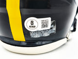 Terry Bradshaw Autographed Pittsburgh Steelers Black Speed Mini Helmet Beckett BAS Witness Stock #230085