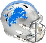 Sam LaPorta Autographed Detroit Lions Silver Full Size Replica Speed Helmet Beckett BAS Witness Stock #230024