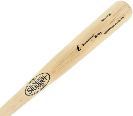 Elly De La Cruz Autographed Blonde Louisville Slugger Pro Stock Baseball Bat Cincinnati Reds "44" Beckett BAS Witness Stock #230101