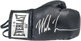 Mike Tyson Autographed Black Everlast Boxing Glove (Right Handed RH, Silver) Beckett BAS QR Stock #230020