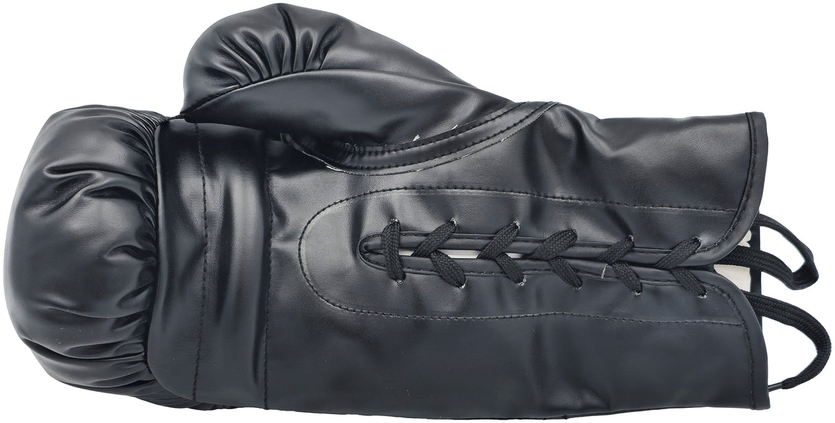 Mike Tyson Autographed Black Everlast Boxing Glove (Right Handed RH, Silver) Beckett BAS QR Stock #230020