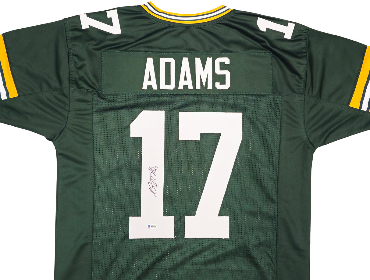 Green Bay Packers Davante Adams Autographed Green Jersey Beckett BAS Witness Stock #230103