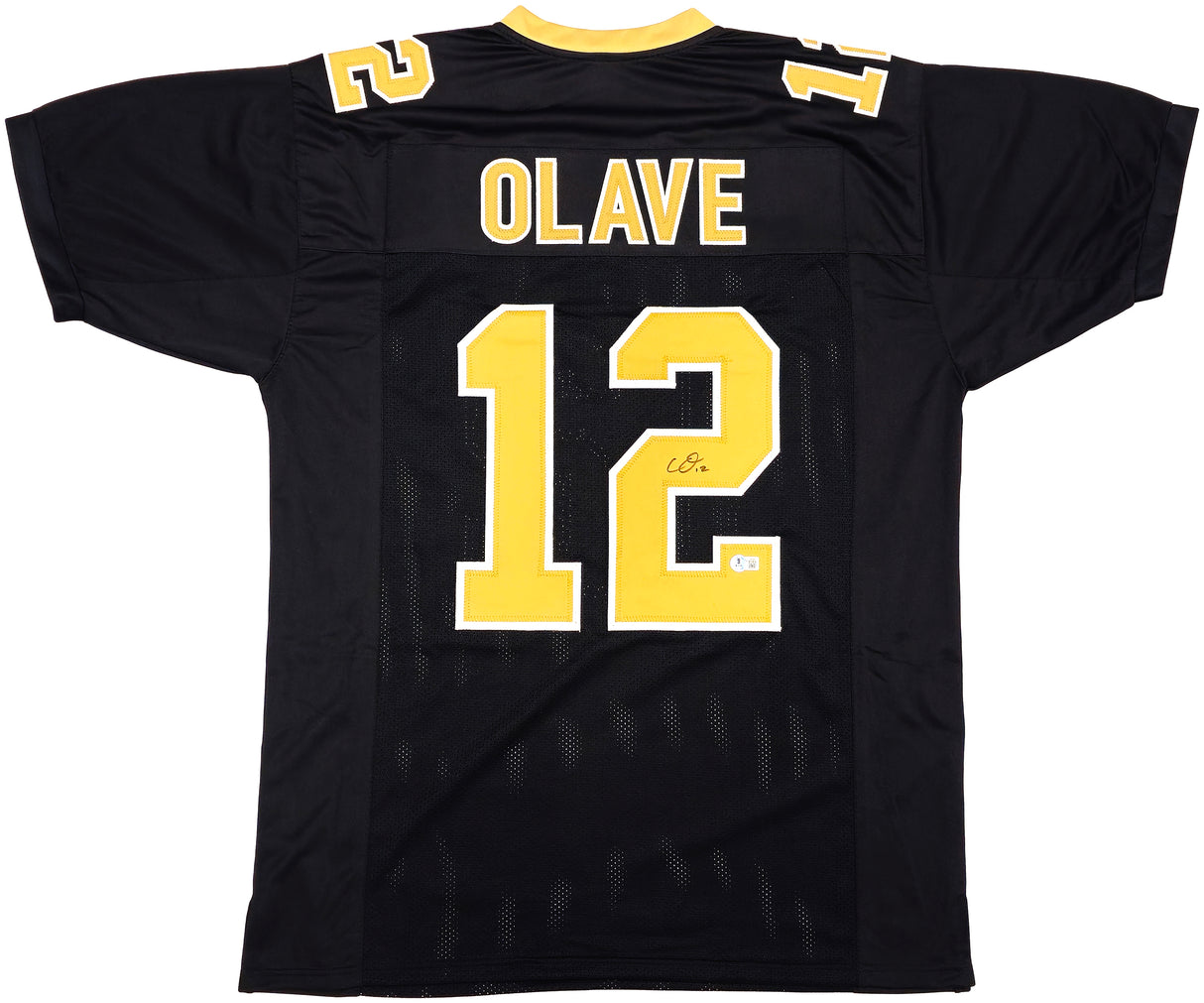 New Orleans Saints Chris Olave Autographed Black Jersey Beckett BAS Witness Stock #230050