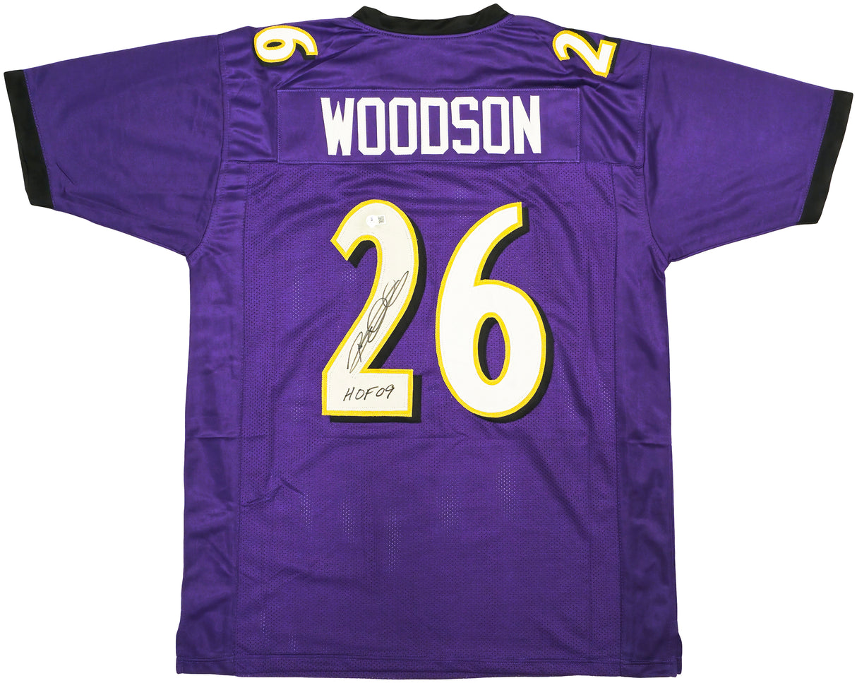 Baltimore Ravens Rod Woodson Autographed Purple Jersey "HOF 09" Beckett BAS Witness Stock #230053
