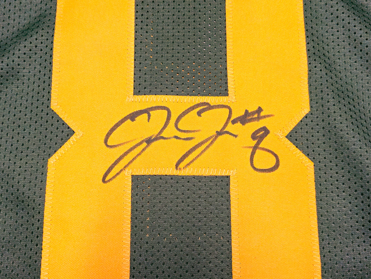 Green Bay Packers Josh Jacobs Autographed Green Throwback Jersey Beckett BAS Witness Stock #230044