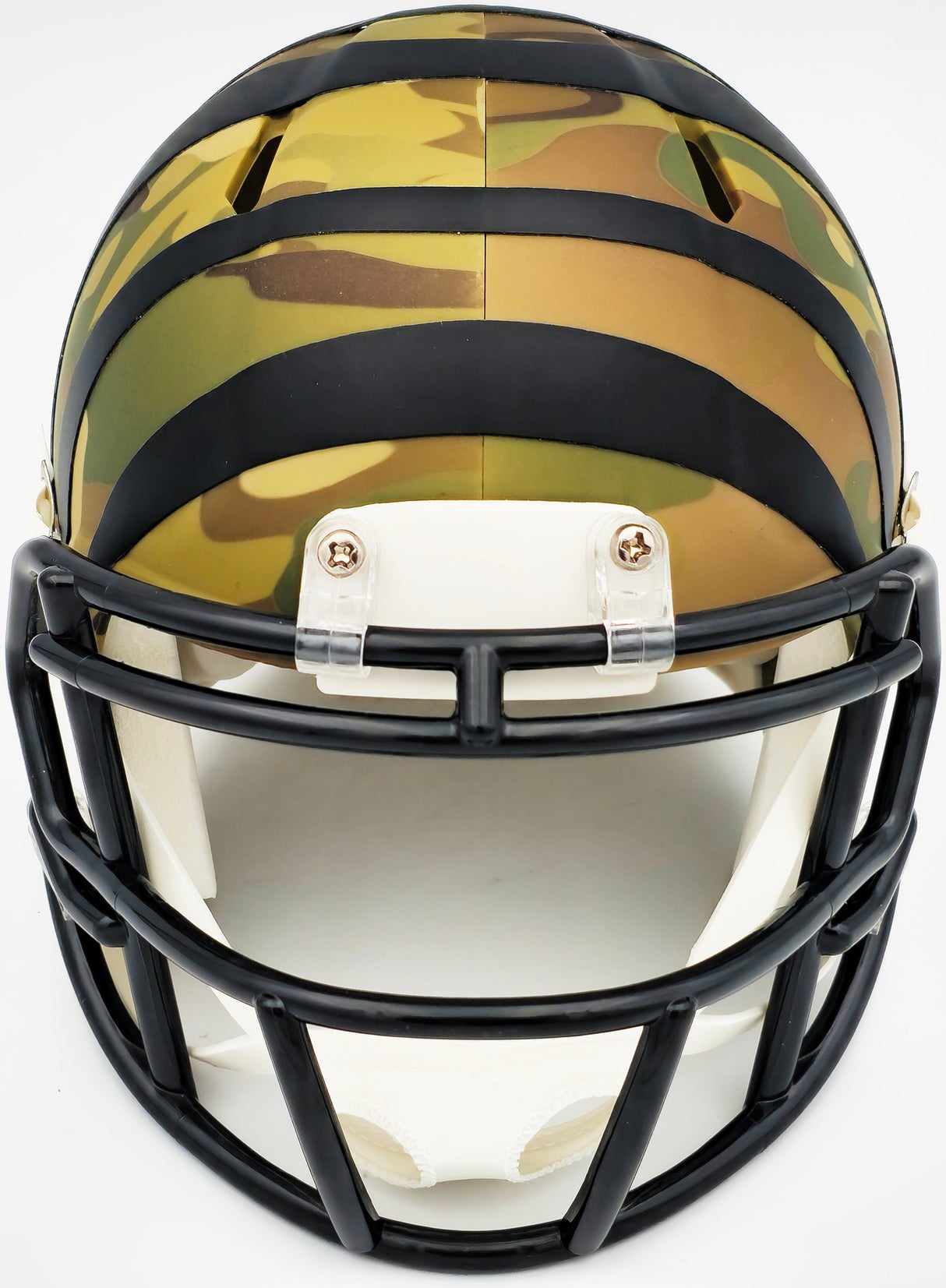 Ja'Marr Chase Autographed Cincinnati Bengals Camo Speed Mini Helmet Beckett BAS Witness Stock #230117