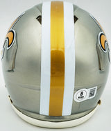 Chris Olave Autographed New Orleans Saints Flash Gray Speed Mini Helmet Beckett BAS Witness Stock #230111