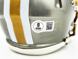 Chris Olave Autographed New Orleans Saints Flash Gray Speed Mini Helmet Beckett BAS Witness Stock #230111