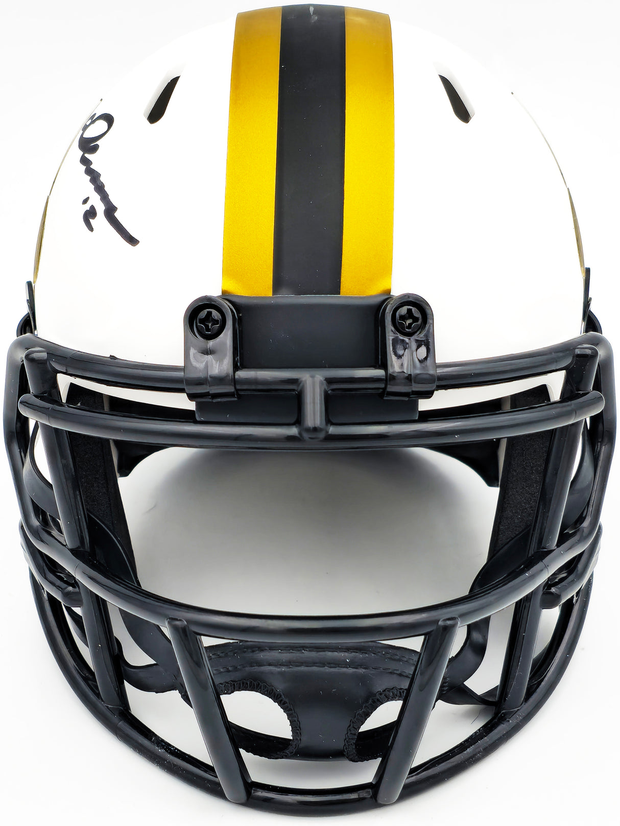 Chris Olave Autographed New Orleans Saints Lunar Eclipse White Speed Mini Helmet Beckett BAS Witness Stock #230112