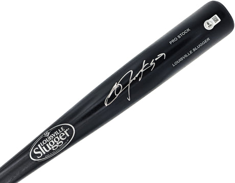Bo Jackson Autographed Black Louisville Slugger Pro Stock Baseball Bat Kansas City Royals Beckett BAS Witness Stock #230127