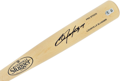 Bo Jackson Autographed Blonde Louisville Slugger Pro Stock Baseball Bat Kansas City Royals Beckett BAS Witness Stock #230128