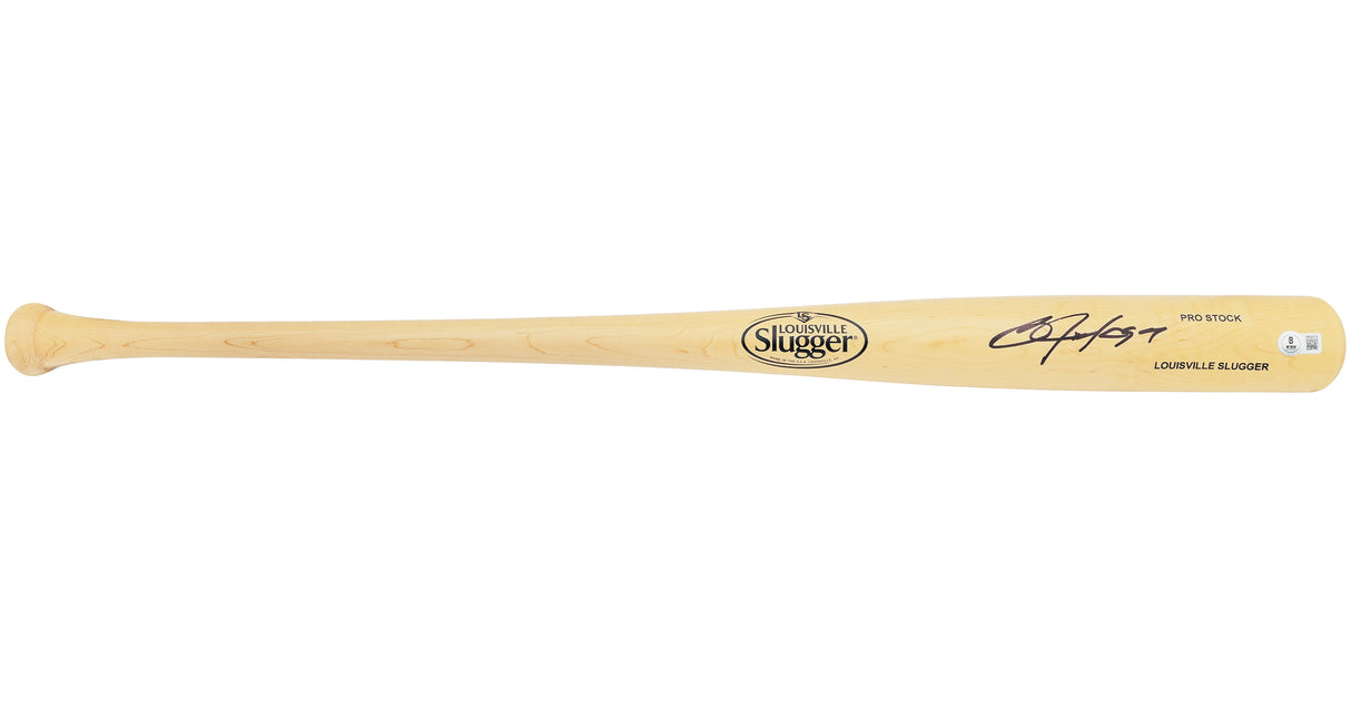 Bo Jackson Autographed Blonde Louisville Slugger Pro Stock Baseball Bat Kansas City Royals Beckett BAS Witness Stock #230128