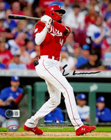 Elly De La Cruz Autographed 8x10 Photo Cincinnati Reds Home Run Swing Beckett BAS QR Stock #230098