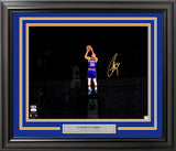 Stephen Curry Autographed Framed 16x20 Photo Golden State Warriors Spotlight 3 Pointer JSA Stock #243013