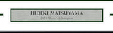Hideki Matsuyama Autographed Framed 2021 Masters Golf Pin Flag Winner Beckett BAS QR Stock #243015