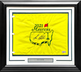 Lee Elder Autographed Framed 2021 Masters Golf Pin Flag Honorary Starter Beckett BAS Stock #243016
