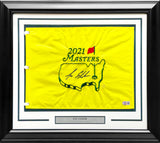 Lee Elder Autographed Framed 2021 Masters Golf Pin Flag Honorary Starter Beckett BAS Stock #243016