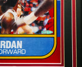 Michael Jordan Autographed Framed 1986 Fleer Rookie Card #57 Blow Up Poster Chicago Bulls UDA Holo #BAM307261