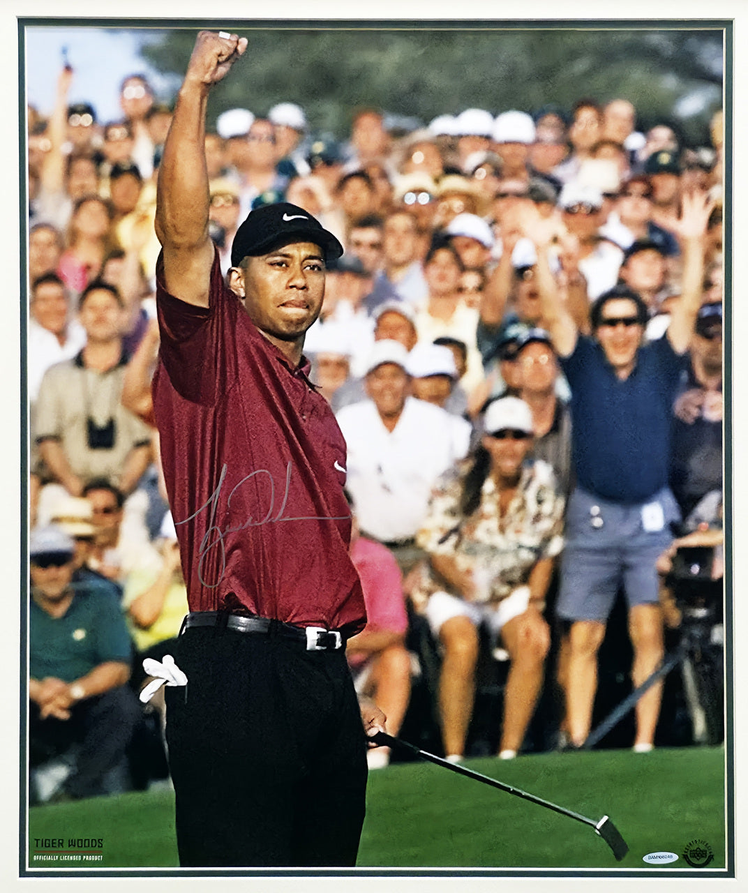Tiger Woods Autographed Framed 20x24 Photo 2001 Masters UDA Holo #BAM166248