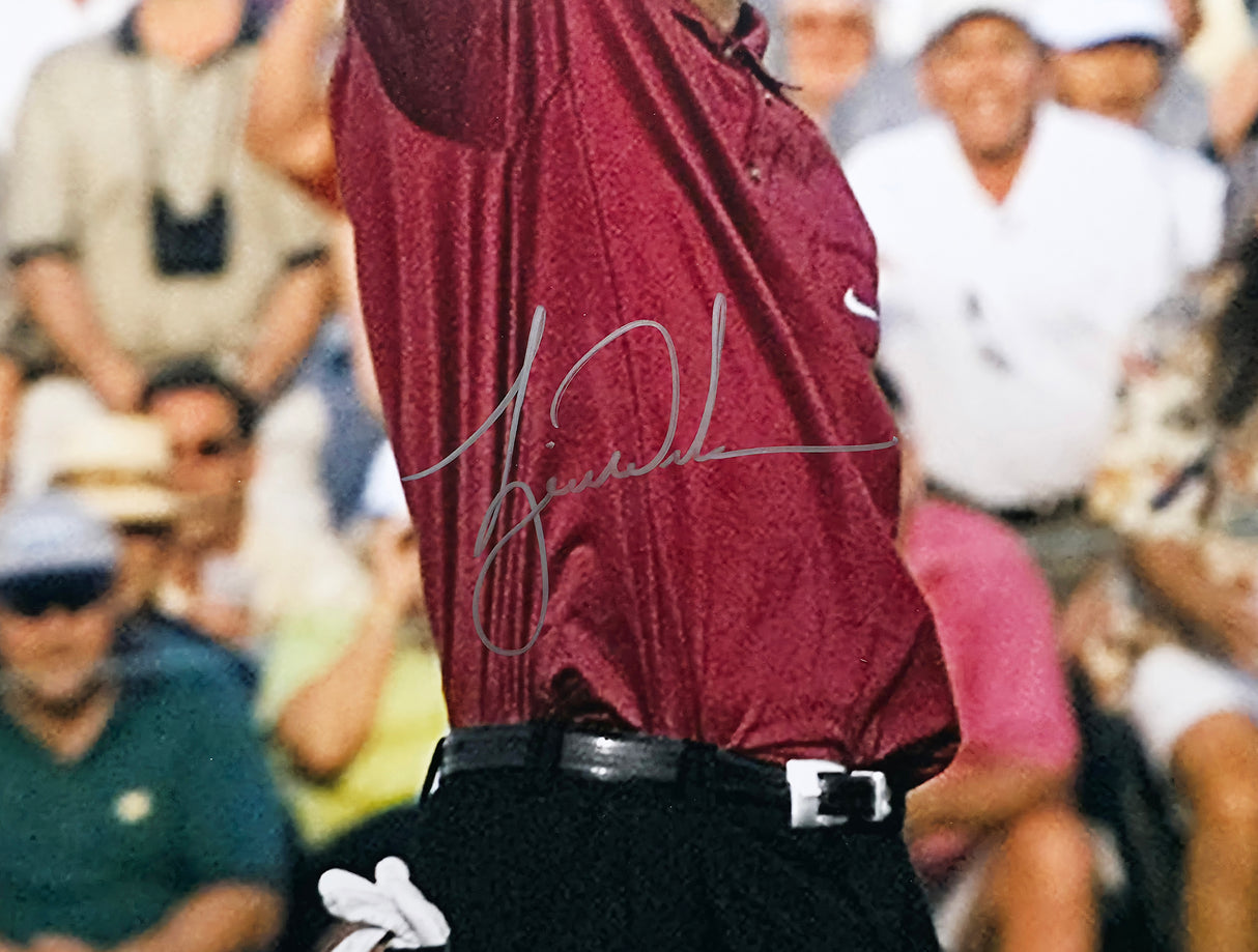 Tiger Woods Autographed Framed 20x24 Photo 2001 Masters UDA Holo #BAM166248