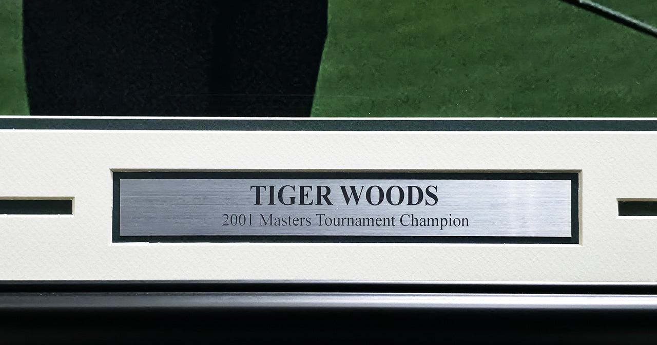 Tiger Woods Autographed Framed 20x24 Photo 2001 Masters UDA Holo #BAM166248