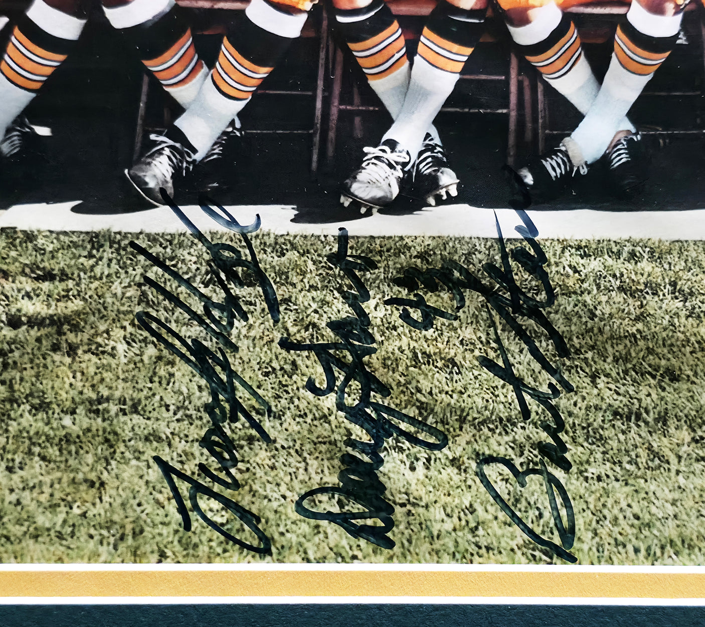 1966 Green Bay Packers Super Bowl I Champions Autographed Framed 16x20 Photo With 20 Signatures Including Bart Starr JSA #Z58083