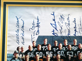 1966 Green Bay Packers Super Bowl I Champions Autographed Framed 16x20 Photo With 20 Signatures Including Bart Starr JSA #Z58083