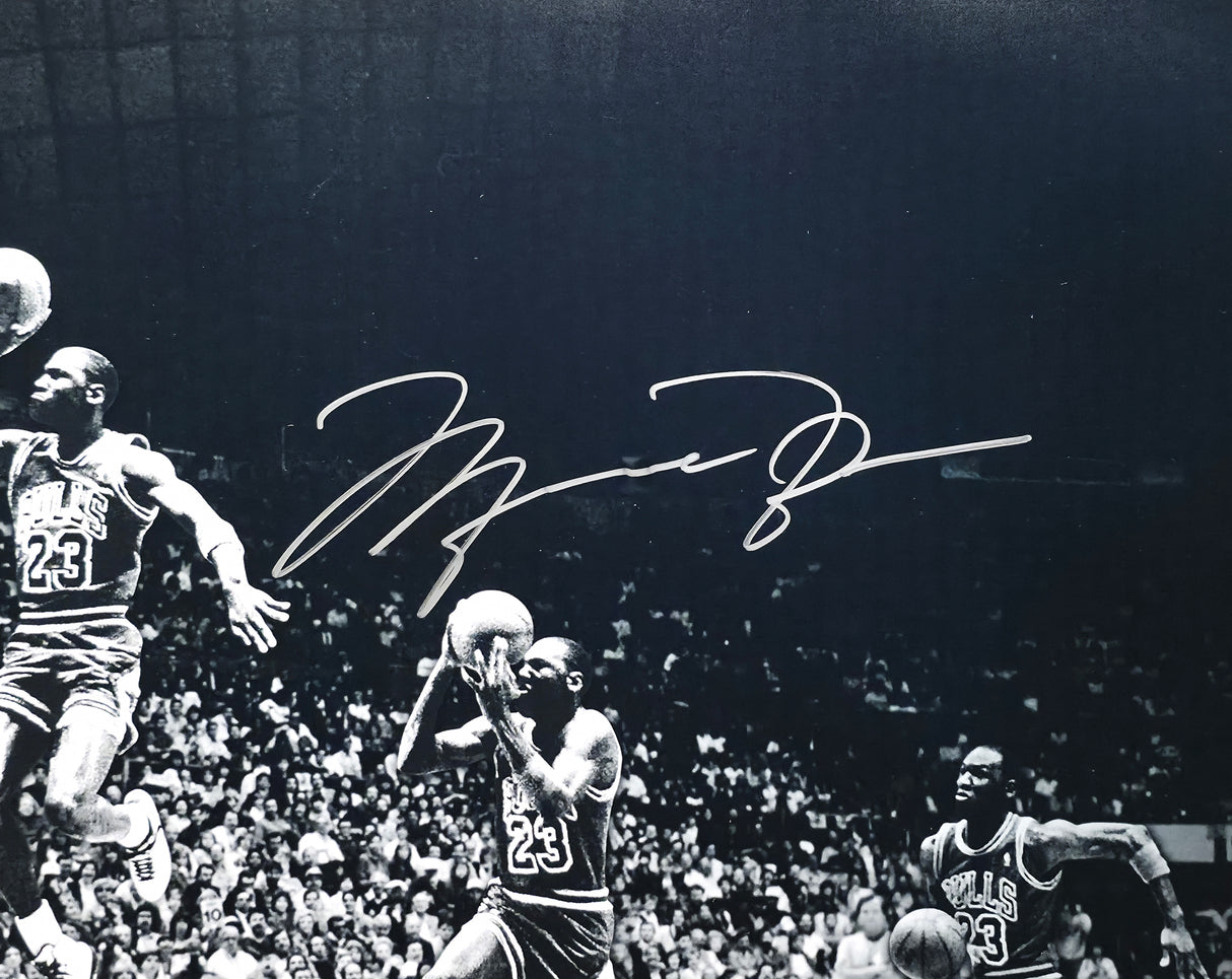 Michael Jordan Autographed Framed 18x36 'We Have Lift Off' Photo Chicago Bulls #69/123 UDA Holo #BAM158815