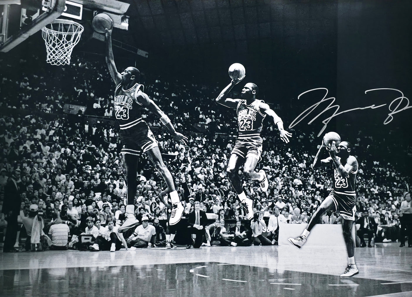 Michael Jordan Autographed Framed 18x36 'We Have Lift Off' Photo Chicago Bulls #69/123 UDA Holo #BAM158815