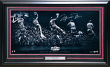 Michael Jordan Autographed Framed 18x36 'Kiss the Rim' Photo Chicago Bulls 1987 NBA Slam Dunk Contest #65/123 UDA Holo #BAM147630