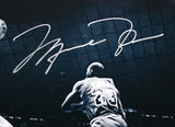 Michael Jordan Autographed Framed 18x36 'Kiss the Rim' Photo Chicago Bulls 1987 NBA Slam Dunk Contest #65/123 UDA Holo #BAM147630