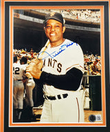 Willie Mays Autographed Framed 8x10 Photo San Francisco Giants Beckett BAS #AE31022