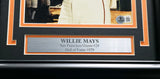 Willie Mays Autographed Framed 8x10 Photo San Francisco Giants Beckett BAS #AE31022
