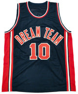 Team USA Clyde Drexler Autographed Blue Jersey JSA Stock #228812