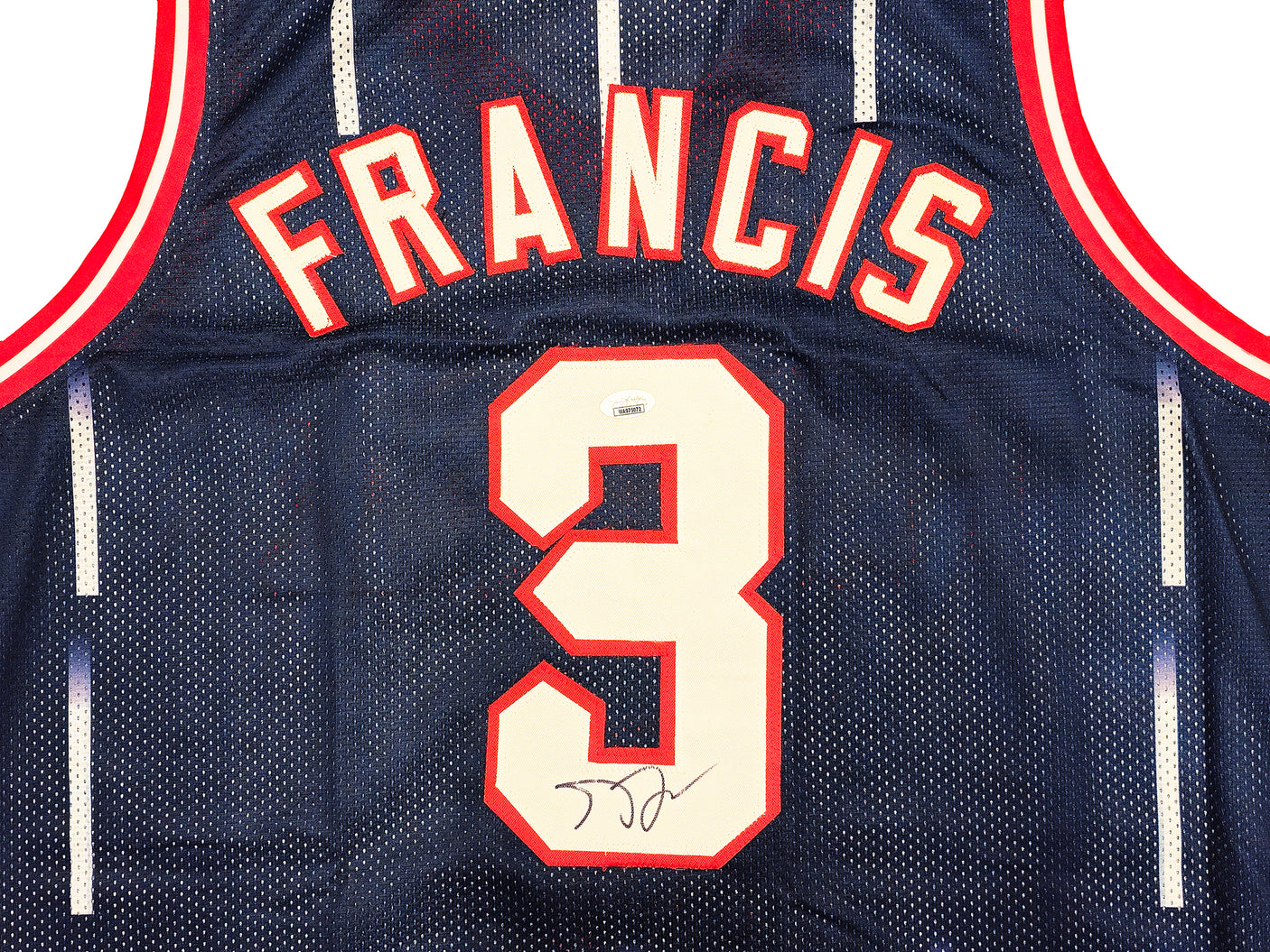 Houston Rockets Steve Francis Autographed Blue Jersey JSA Stock #228968