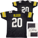 Pittsburgh Steelers Rocky Bleier Autographed Black Jersey "4X SB Champ" Beckett BAS QR Stock #229042