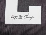 Pittsburgh Steelers Rocky Bleier Autographed Black Jersey "4X SB Champ" Beckett BAS QR Stock #229042