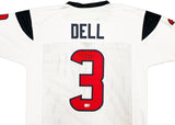 Houston Texans Tank Dell Autographed White Jersey Beckett BAS QR Stock #229995