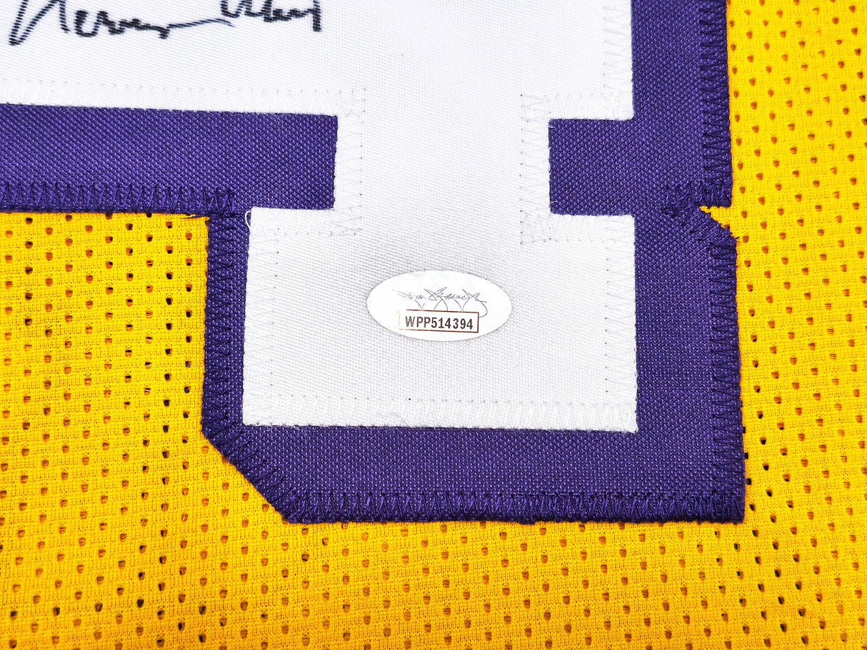 Los Angeles Lakers Jerry West Autographed Yellow Jersey JSA Stock #228808