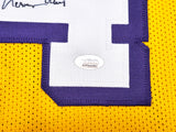 Los Angeles Lakers Jerry West Autographed Yellow Jersey JSA Stock #228808