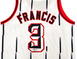 Houston Rockets Steve Francis Autographed White Jersey JSA Stock #228969