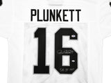 Oakland Raiders Jim Plunkett Autographed White Jersey "SB XV MVP" PSA/DNA Stock #229530
