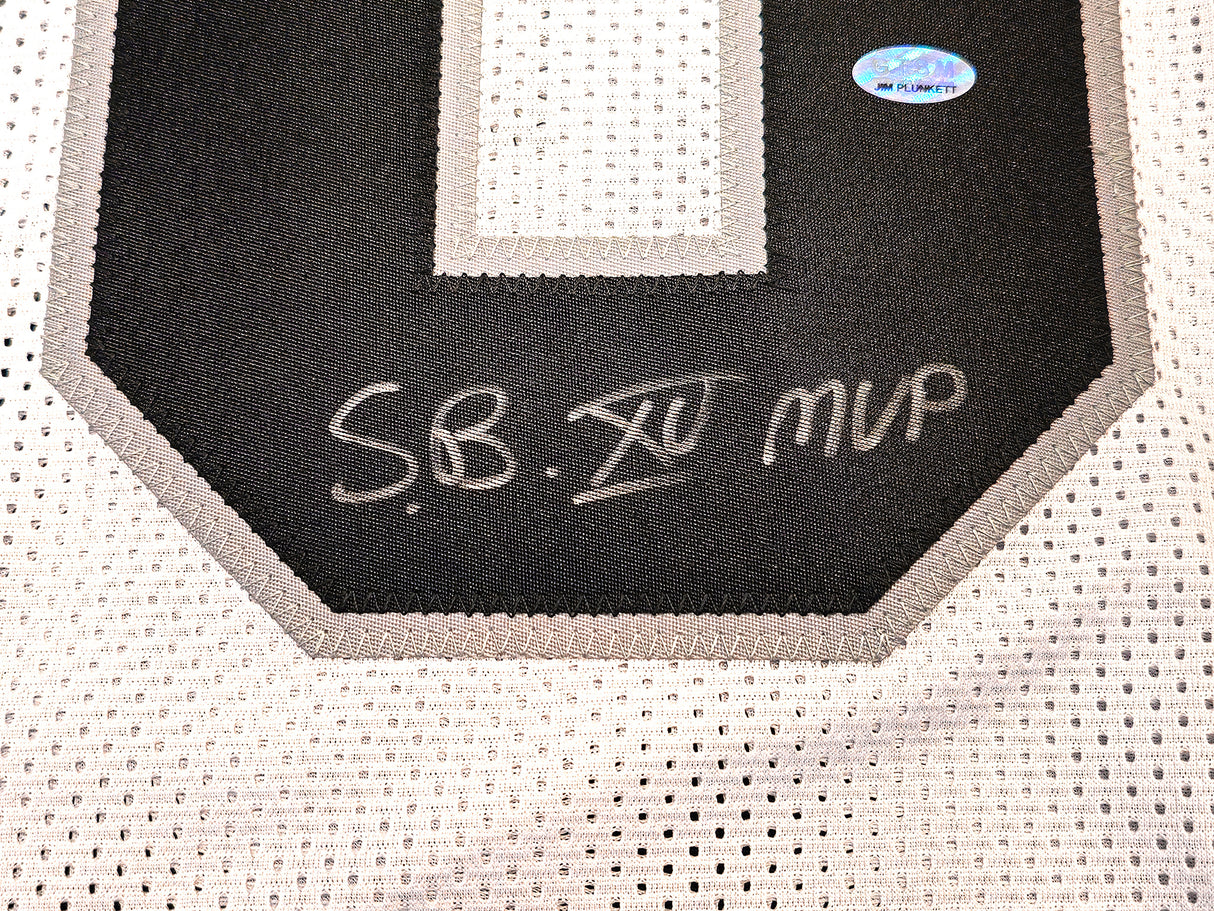 Oakland Raiders Jim Plunkett Autographed White Jersey "SB XV MVP" PSA/DNA Stock #229530