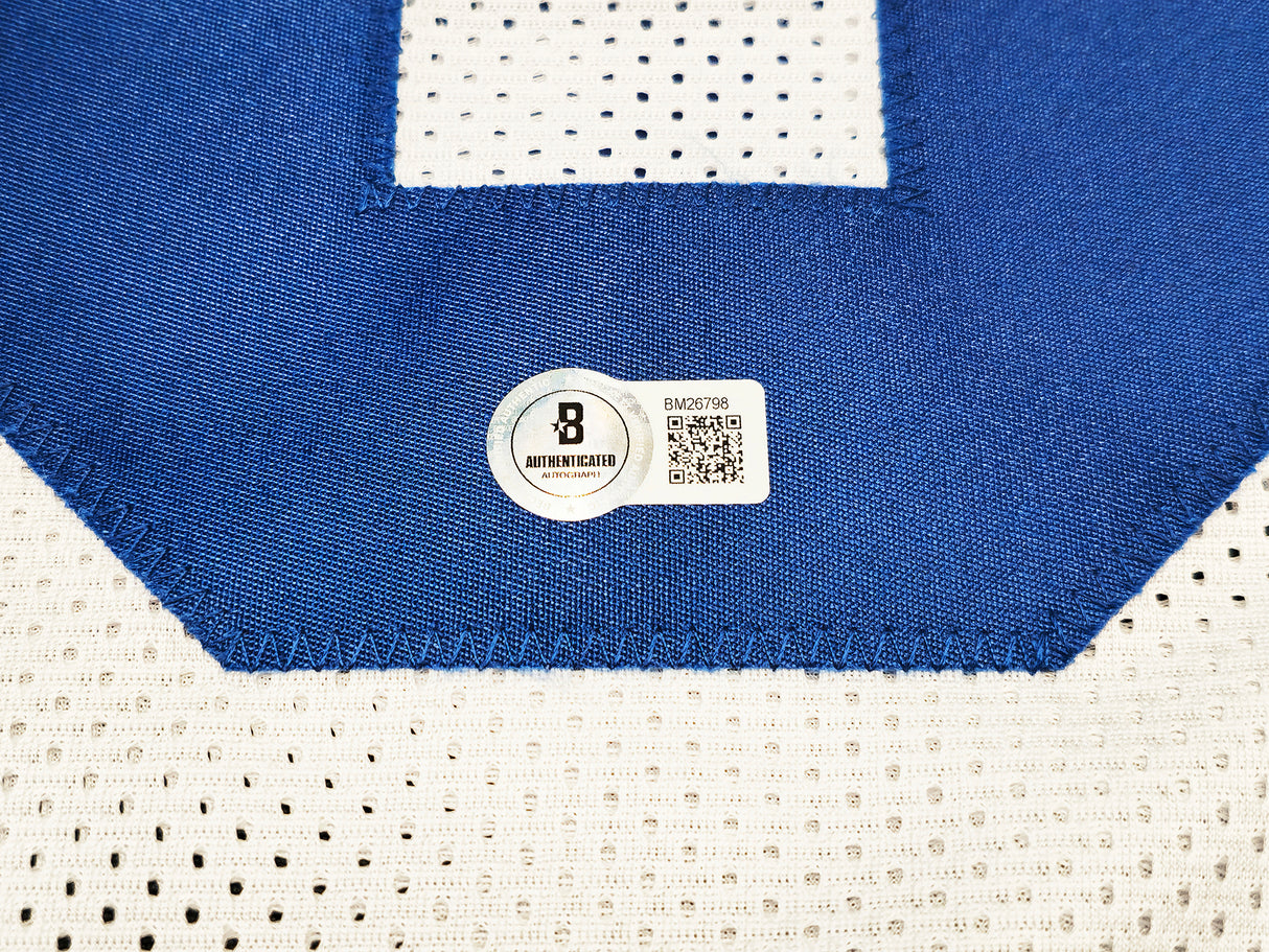 Dallas Cowboys Darren Woodson Autographed White Jersey Beckett BAS QR Stock #230010