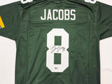 Green Bay Packers Josh Jacobs Autographed Green Jersey Beckett BAS Witness Stock #229523