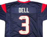 Houston Texans Tank Dell Autographed Blue Jersey Beckett BAS QR Stock #229993