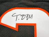 Houston Texans Tank Dell Autographed Blue Jersey Beckett BAS QR Stock #229993
