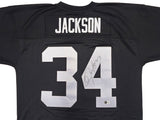 Oakland Raiders Bo Jackson Autographed Black Authentic Mitchell & Ness 1988 Throwback Jersey Size XL Beckett BAS Witness Stock #230006