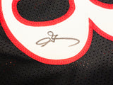 Philadelphia 76ers Allen Iverson Autographed Black Jersey Beckett BAS Witness Stock #229998