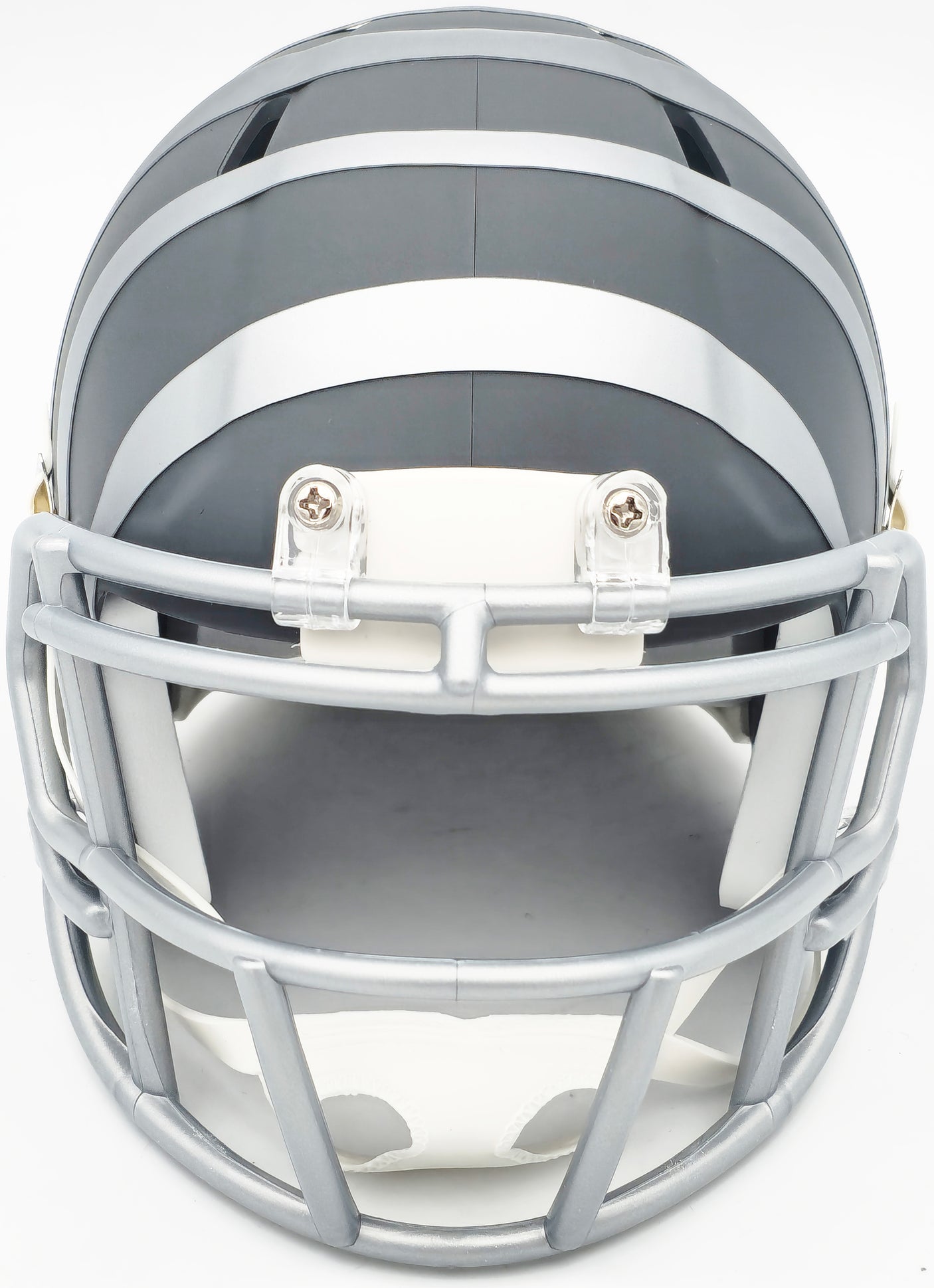 Ja'Marr Chase Autographed Cincinnati Bengals Slate Silver Speed Mini Helmet Beckett BAS Witness Stock #228823